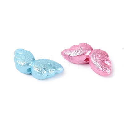 Textured Opaque Acrylic Beads OACR-N160-04-1