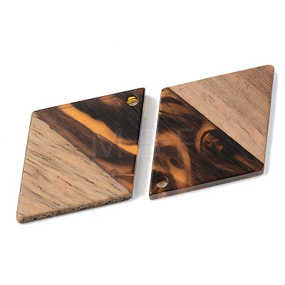 Resin & Walnut Wood Pendants RESI-S389-012A-A01-1