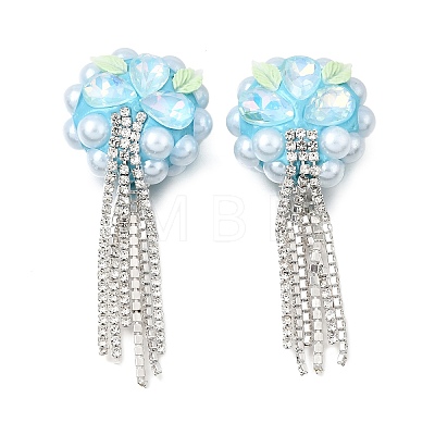Handmade Polymer Clay Rhinestone Beads CLAY-Z006-02G-1