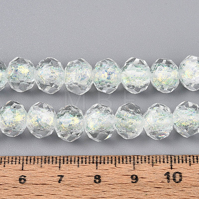Handmade Foil Lampwork Beads Strands FOIL-T008-09E-1
