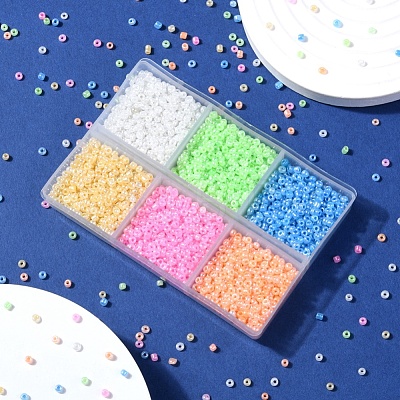 4602Pcs 6 Colors Glass Seed Beads SEED-YW0002-01-1
