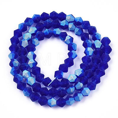 Imitate Austrian Crystal Bicone Frosted Glass Beads Strands LS-EGLA-A039-T3mm-MB06-1