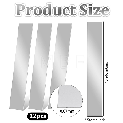 12Pcs 304 Stainless Steel Blank Sheets STAS-OC0001-38C-1