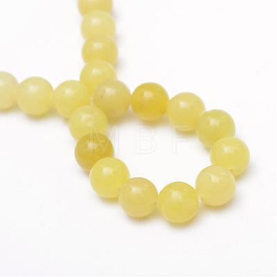Round Dyed Natural Topaz Jade Bead Strands G-R345-6mm-10-1
