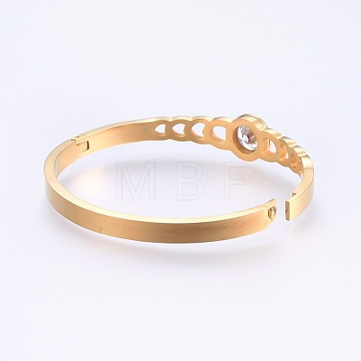 304 Stainless Steel Bangles BJEW-P222-26G-1