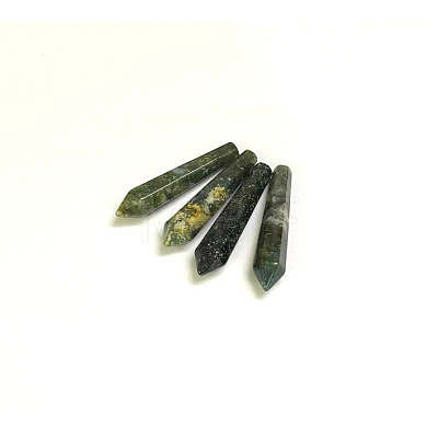 Natural Moss Agate Pointed Beads G-E490-E08-1