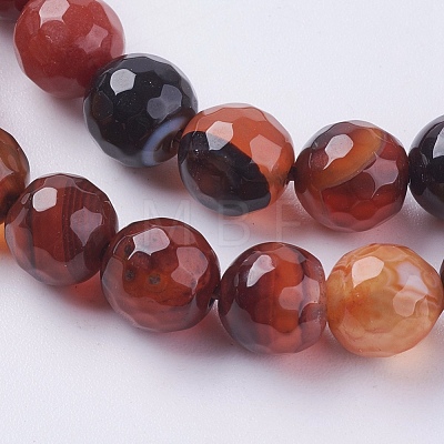 Natural Agate Beads Strands G-G580-8mm-26-1