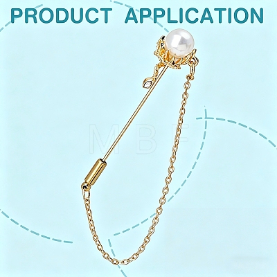 Brass Lapel Stick Pin End Cap FIND-Z123-01P-1