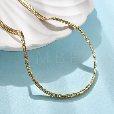 Brass Wheat Chain Necklaces for Women NJEW-U035-06G-1