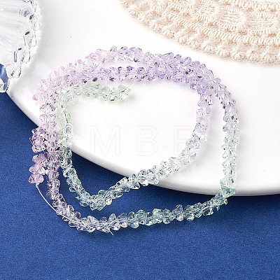 Transparent Baking Paint Glass Bead Strands GLAA-YW0003-17E-1