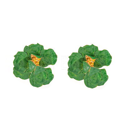 Alloy Enamel Stud Earrings for Women WGB1BBC-06-1
