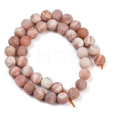 Round Natural Sunstone Beads Strands G-K068-29-10mm-1