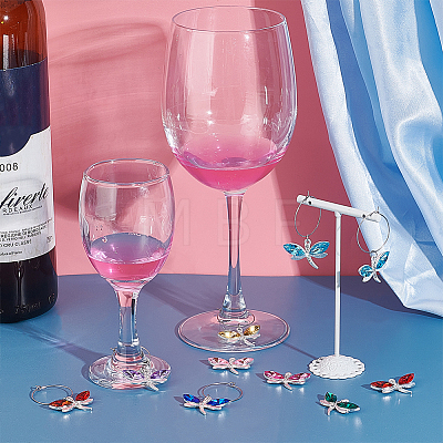Unicraftale DIY Dragonfly Wine Glass Charms Making Kit DIY-UN0004-68-1