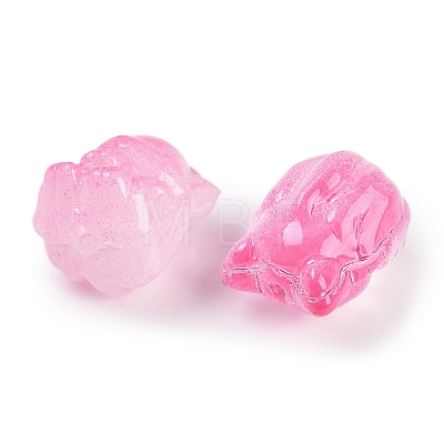 Transparent Spray Paint Glass Beads GLAA-H035-01A-1