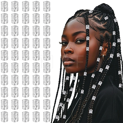 300Pcs Aluminum Dreadlocks Beads Hair Decoration ALUM-PA0001-01S-1
