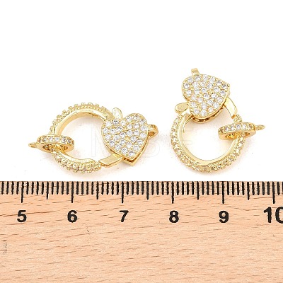 Brass Micro Pave Cubic Zirconia Lobster Claw Clasps KK-A161-02G-1