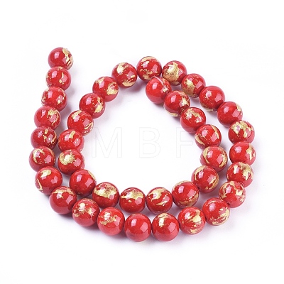 Natural Mashan Jade Beads Strands G-F670-A14-10mm-1