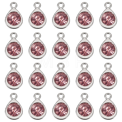 20Pcs Faceted Glass Charms RGLA-TADJ0001-01B-1