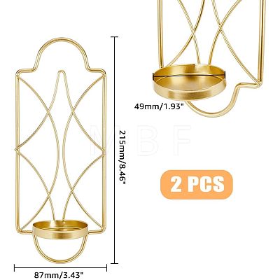 Wall Hanging Iron Candle Holders HJEW-WH0042-33MG-1