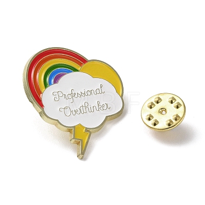 Word Professional Overthinker Enamel Pins JEWB-D022-02E-G-1