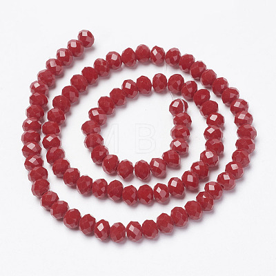 Opaque Solid Color Imitation Jade Glass Beads Strands EGLA-A044-P2mm-D02-1