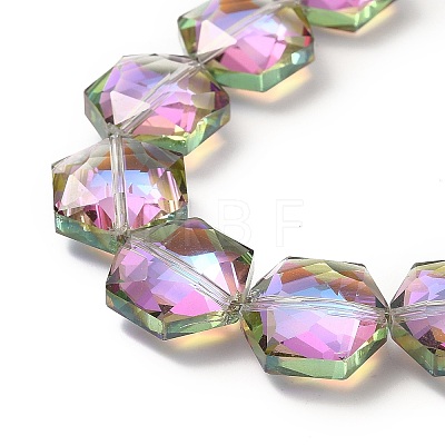 Transparent Electroplate Glass Beads Strands EGLA-E030-01E-01-1