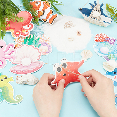 Ocean Theme Sea Animal Pendant Decoration HJEW-WH0042-85-1