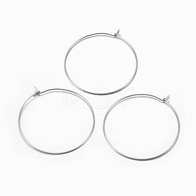 316 Surgical Stainless Steel Hoop Earrings Findings STAS-F149-32P-D-1