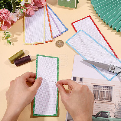 28Pcs 7 Colors Cotton Blank Bookmarks AJEW-GL0003-59-1