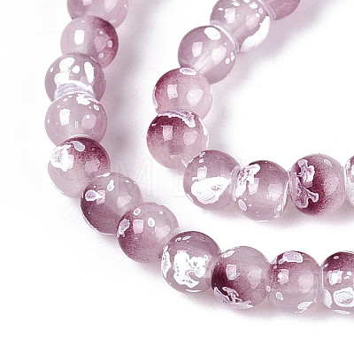 Baking Paint Glass Beads Strands DGLA-N015-4mm-05-1