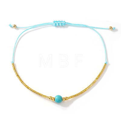 Bohemian Glass Seed Bead Braided Bracelets WO6368-12-1