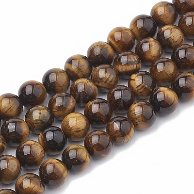 Natural Tiger Eye Beads Strands G-S333-10mm-001-1