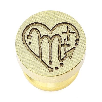 Constellation Golden Tone Wax Seal Brass Stamp Heads STAM-P002-02G-12-1