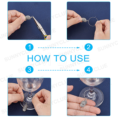 DIY Food Shape Pendant Wine Glass Charm Tags Making Kit DIY-SC0018-49-1