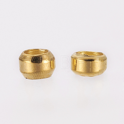 Brass Crimp Beads E002-G-NR-1