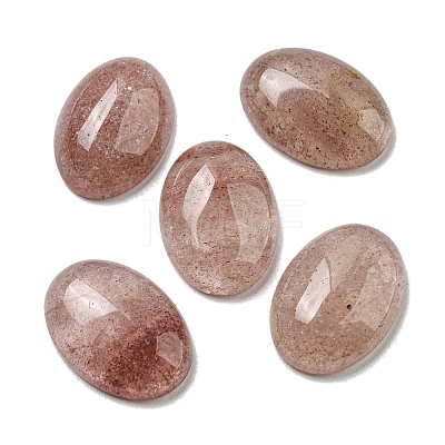 Natural Strawberry Quartz Cabochons G-C115-01A-18-1