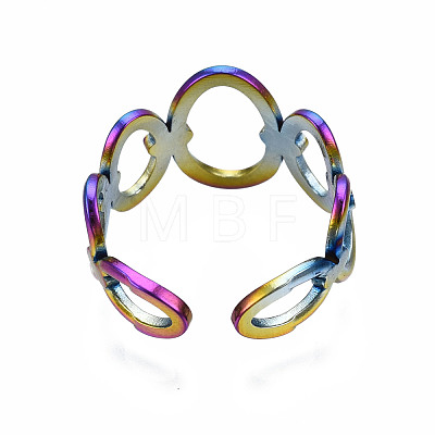 Open Oval Cuff Rings RJEW-N038-002-1