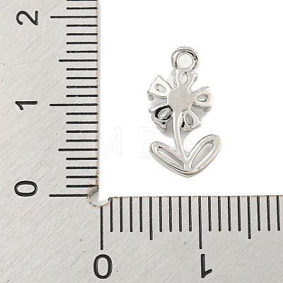 Brass Micro Pave Clear Cubic Zirconia Pendants KK-U015-09P-1