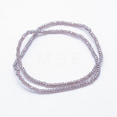 Electroplate Glass Beads Strands EGLA-J144-PL-A02-1