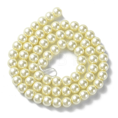 Eco-Friendly Dyed Glass Pearl Round Beads Strands HY-A002-6mm-RB003-1