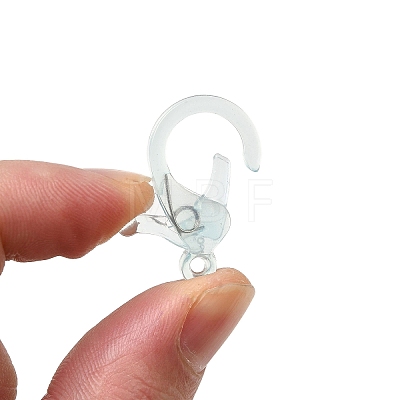 Transparent Plastic Lobster CLaw Clasps KY-H005-A02-1