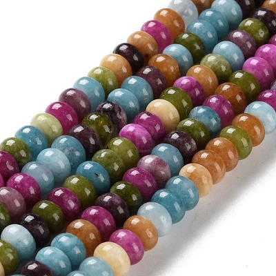 Natural Dyed White Jade Beads Strands G-B124-B01-01-1