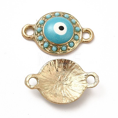 Alloy Connector Charms with Enamel and Synthetic Turquoise FIND-H039-44G-1