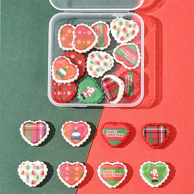 20Pcs Christmas Printed Opaque Acrylic Beads OACR-FS0002-53A-1
