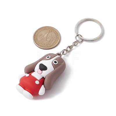 Cartoon Dog PVC Plastic Keychain KEYC-JKC00678-1