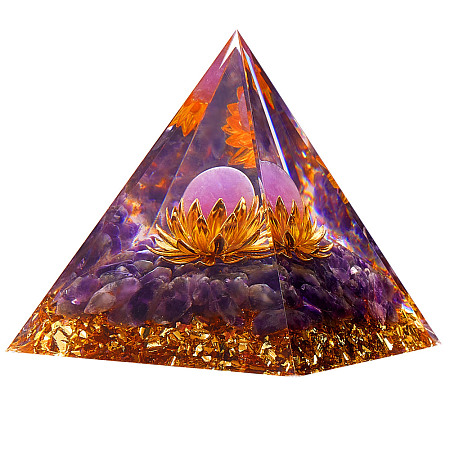 Amethyst Crystal Pyramid Decorations JX073A-1