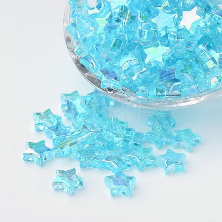 Eco-Friendly Transparent Acrylic Beads TACR-YW0001-01F-1