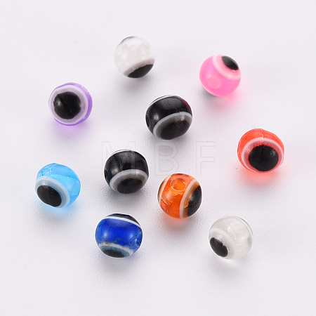 Evil Eye Resin Beads RESI-R140-4mm-A-M-1