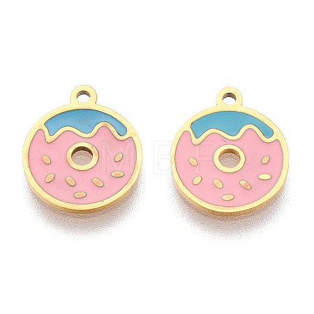 304 Stainless Steel Enamel Charms STAS-T065-61G-01-1