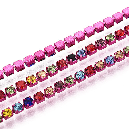 Iron Rhinestone Cup Chains CH-T007-02A-06-1